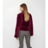 Abnehmbarer Schal Lammfelljacke