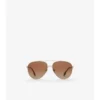 Aviator-Sonnenbrille mit Karomuster