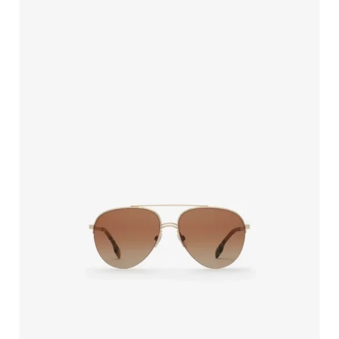 Aviator-Sonnenbrille mit Karomuster