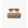 Aviator-Sonnenbrille mit Karomuster
