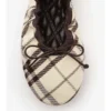 Ballerinas mit Karomuster in Beige
