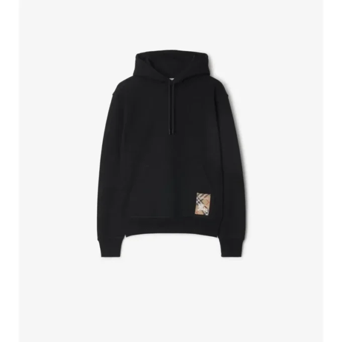 Baumwoll-Hoodie mit Karomuster