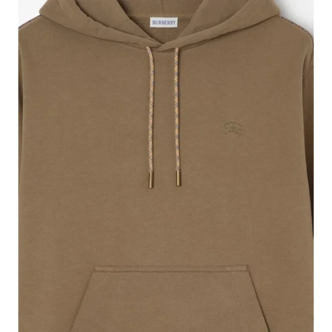 Baumwoll-Hoodie mit Karomuster