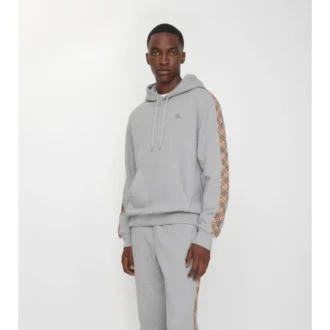 Baumwoll-Hoodie mit Karomuster