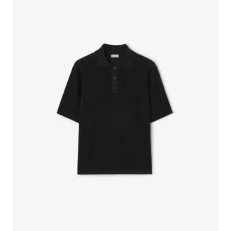 Baumwoll-Poloshirt mit Karobordüre