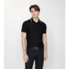 Baumwoll-Poloshirt mit Karobordüre