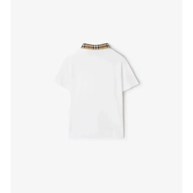 Baumwoll-Poloshirt mit Karokragen