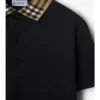 Baumwoll-Poloshirt mit Karokragen