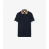 Baumwoll-Poloshirt mit Karomuster am Kragen