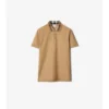 Baumwoll-Poloshirt mit Karomuster am Kragen