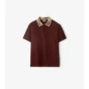 Baumwoll-Poloshirt mit Karomuster am Kragen