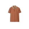 Baumwoll-Poloshirt mit Karomuster am Kragen