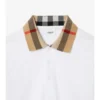 Baumwoll-Poloshirt mit Karomuster am Kragen