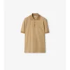 Baumwoll-Poloshirt mit Logo am Kragen
