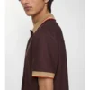 Baumwoll-Poloshirt mit Logo am Kragen