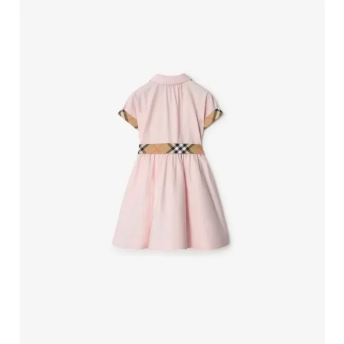 Baumwoll-Shirt-Kleid mit Karomuster