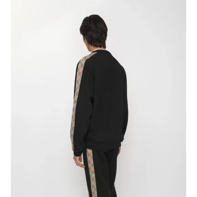 Baumwoll-Sweatshirt mit Karomuster
