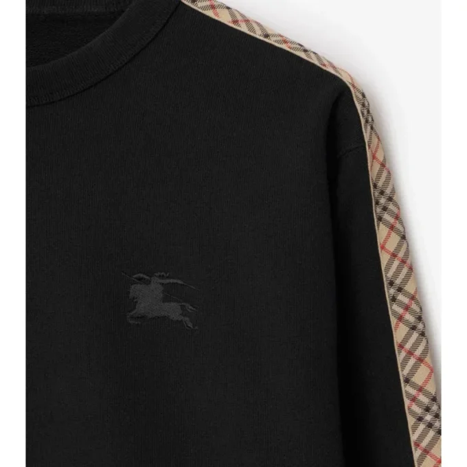 Baumwoll-Sweatshirt mit Karomuster
