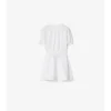 Baumwoll-T-Shirt-Kleid mit Karobordüre