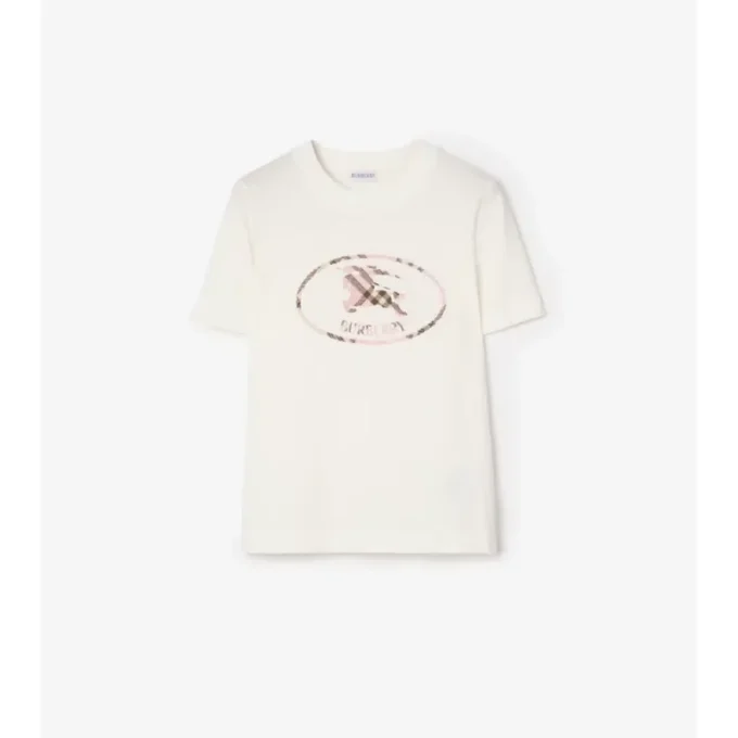 Baumwoll-T-Shirt mit Check-Knight-Stempel