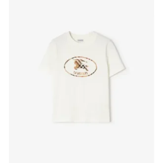Baumwoll-T-Shirt mit Check-Knight-Stempel