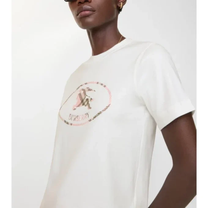 Baumwoll-T-Shirt mit Check-Knight-Stempel