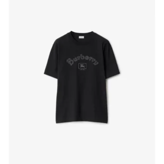 Baumwoll-T-Shirt mit Gothic-Logo