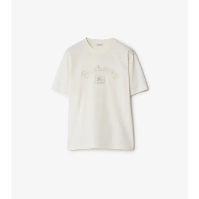 Baumwoll-T-Shirt mit Gothic-Logo