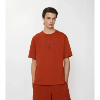 Baumwoll-T-Shirt mit Gothic-Logo