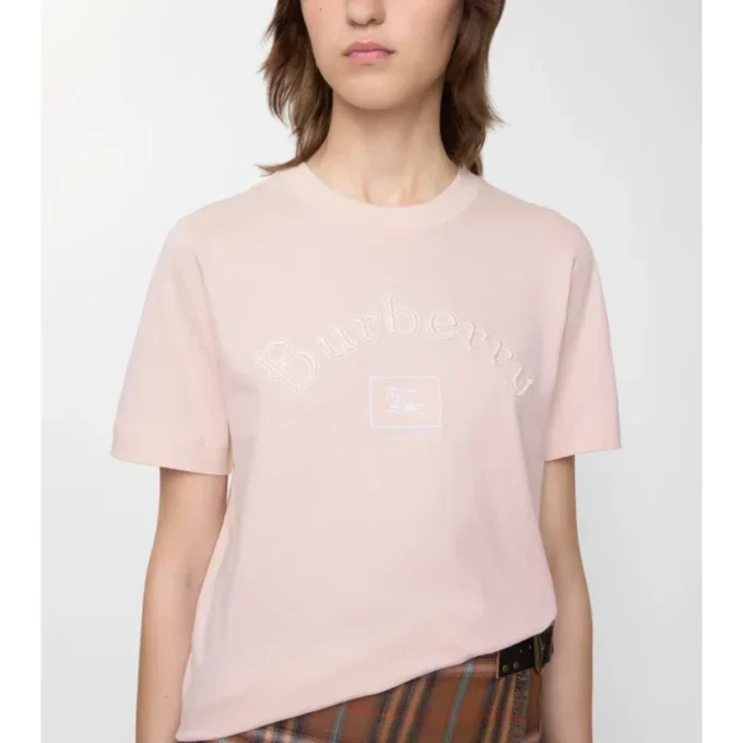 Baumwoll-T-Shirt mit Gothic-Logo
