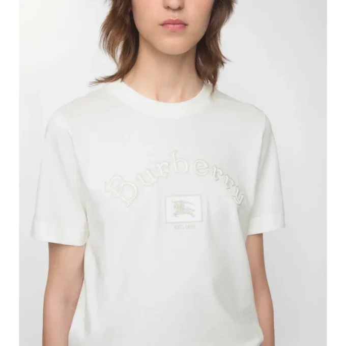 Baumwoll-T-Shirt mit Gothic-Logo