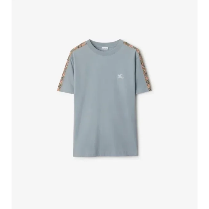Baumwoll-T-Shirt mit Karomuster
