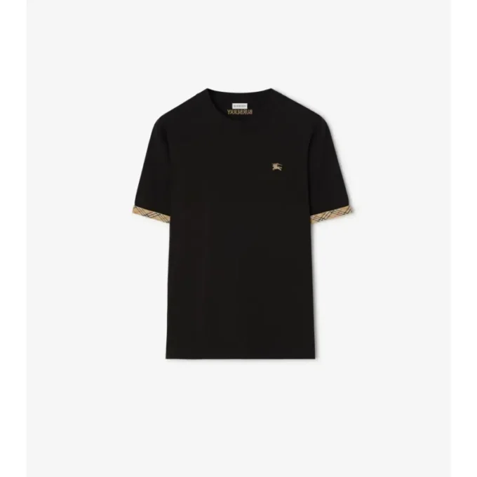 Baumwoll-T-Shirt mit Karomuster