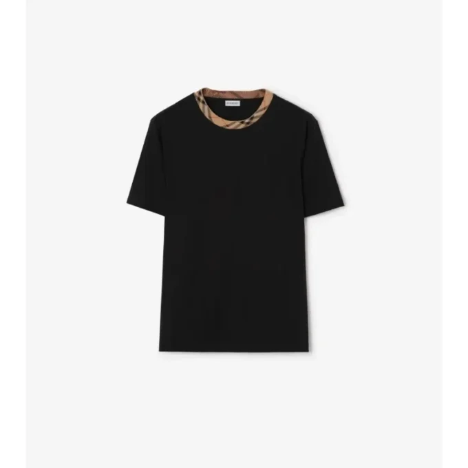 Baumwoll-T-Shirt mit Karomuster