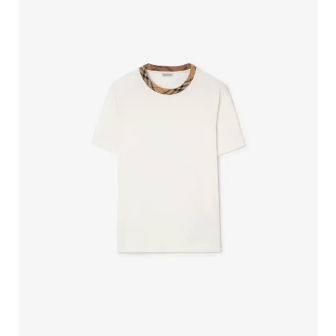 Baumwoll-T-Shirt mit Karomuster