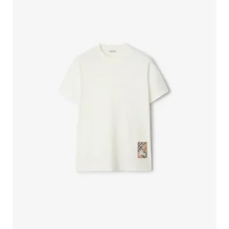 Baumwoll-T-Shirt mit Karomuster