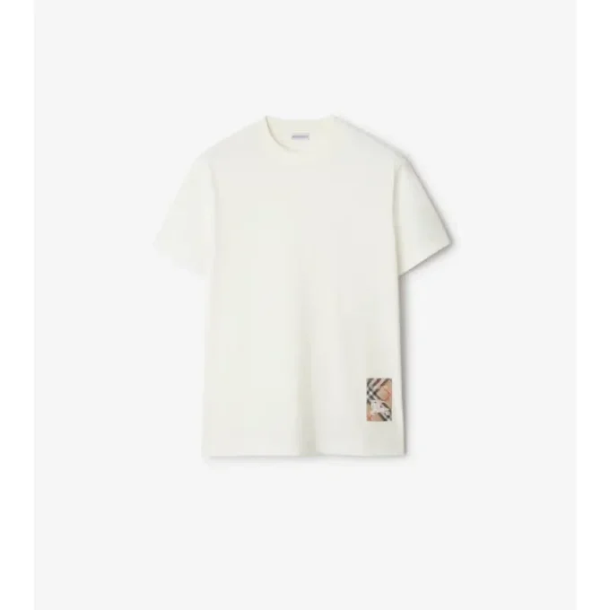 Baumwoll-T-Shirt mit Karomuster