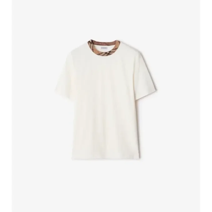 Baumwoll-T-Shirt mit Karomuster