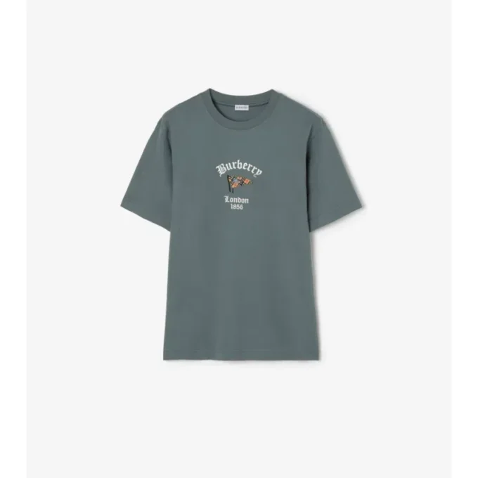 Baumwoll-T-Shirt mit Karomuster