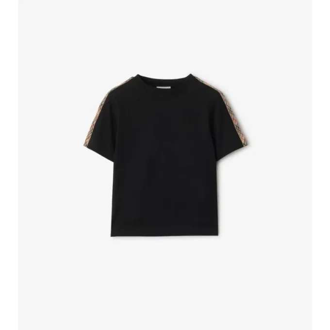 Baumwoll-T-Shirt mit Karomuster