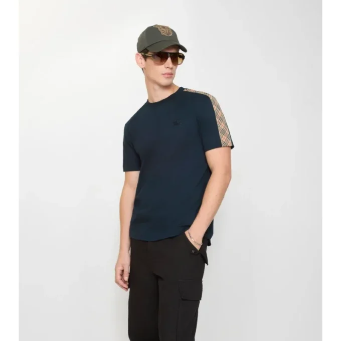 Baumwoll-T-Shirt mit Karomuster