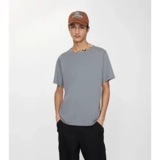 Baumwoll-T-Shirt mit Karomuster