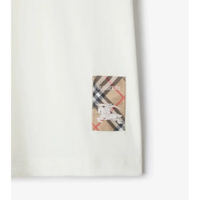 Baumwoll-T-Shirt mit Karomuster