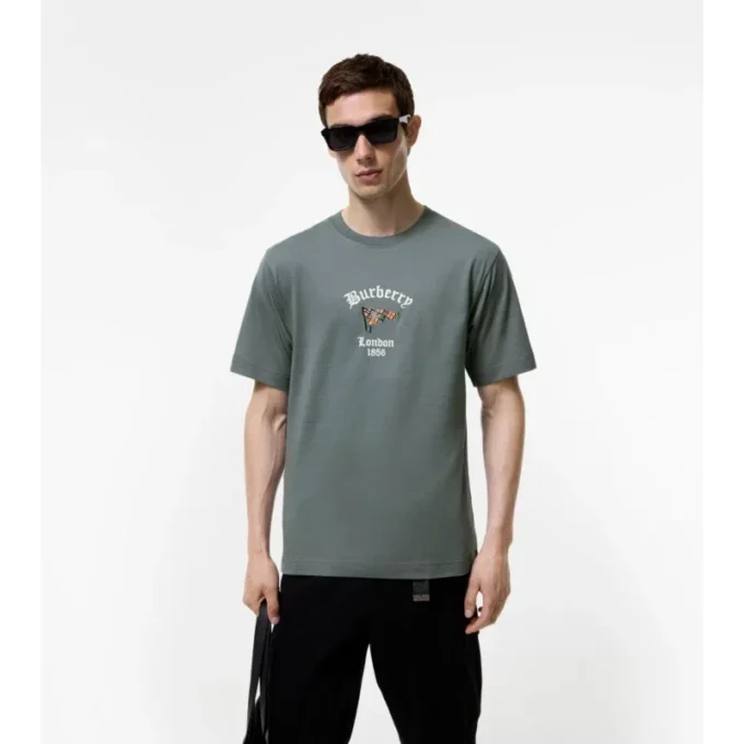 Baumwoll-T-Shirt mit Karomuster