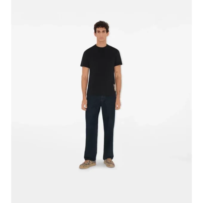 Baumwoll-T-Shirt mit Karomuster