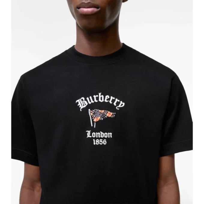 Baumwoll-T-Shirt mit Karomuster