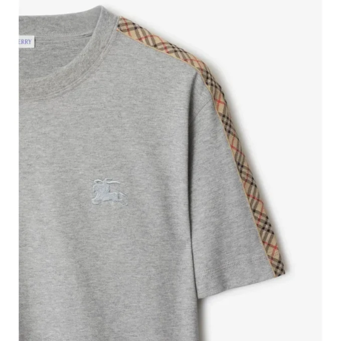Baumwoll-T-Shirt mit Karomuster