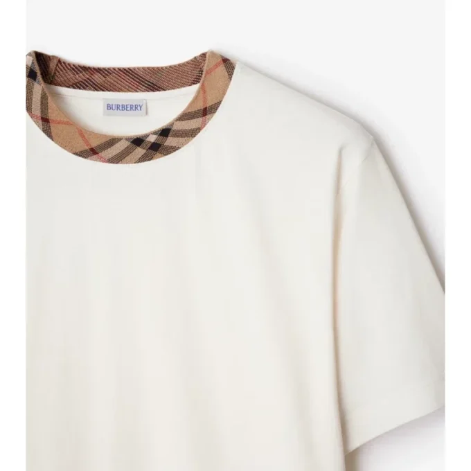 Baumwoll-T-Shirt mit Karomuster