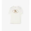 Baumwoll-T-Shirt mit Knight-Stamp-Karomuster