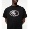 Baumwoll-T-Shirt mit Knight-Stamp-Karomuster